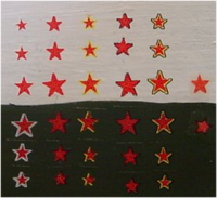 1/600 Plain Red Stars With No Border