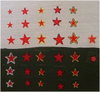 1/600 Red Stars With Yellow Border And Fine Black Trim
